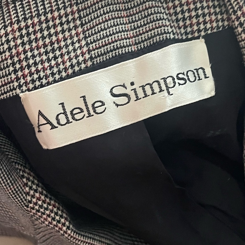 Vintage Adele Simpson cropped black white blazer - Picture 3 of 7